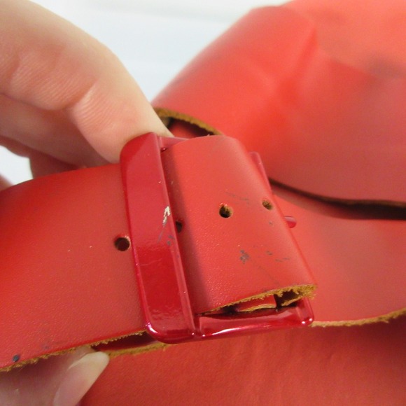 Dr. Martens Gryphon Gladiator Sandals Women 9 Red Platform Buckle Casual 1126 - Picture 11 of 16